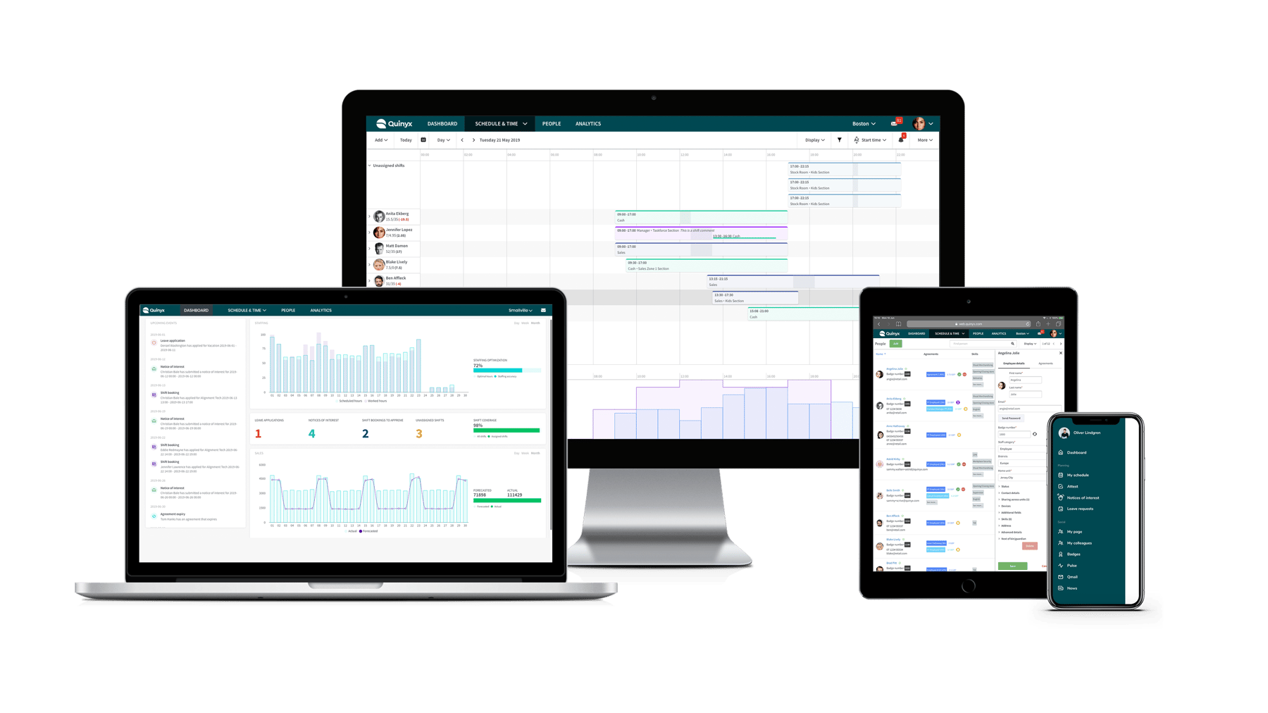 Digitale Zeiterfassung Quinyx